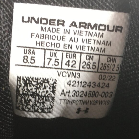 Under Armour Charged Assert 9 Running Shoes Mens Size 8.5 Black 3024590-003 main image 5